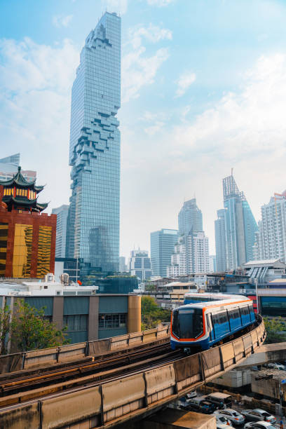 istock Bangkok BTS Skytrain on the background of downtown 1466548596