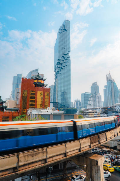 istock Bangkok BTS Skytrain on the background of downtown 1466548600