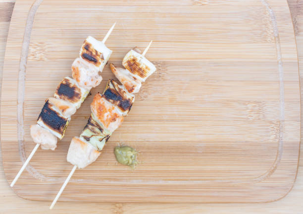 Grilled chicken fillet and wasabi