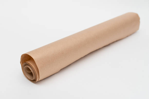istock Roll of baking paper on white background 1466553755