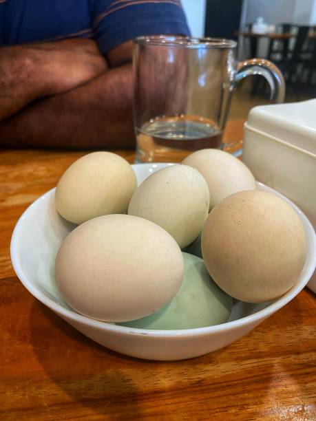 istock Looks beautiful collection of boiled eggs on the dining table 1466558560