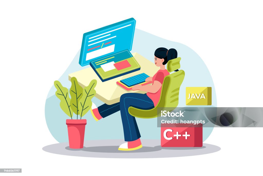 Web Coding Image Web Coding Illustration Concept On White Background Stock Illustration ...
