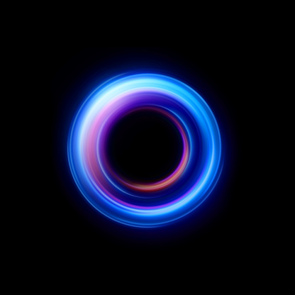 colorful elegant glowing circle on black background