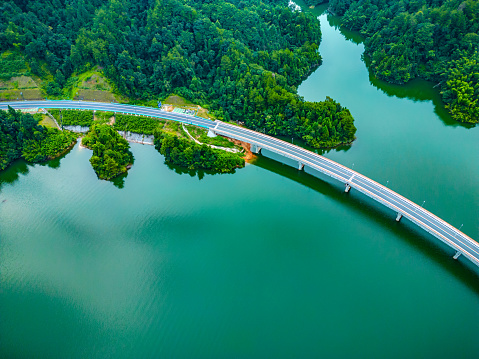 Aerial photography cross-sea bridge transportation