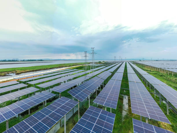 istock Aerial photography solar power generation equipment 1466564777