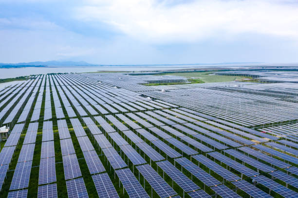 istock Aerial photography solar power generation equipment 1466564910