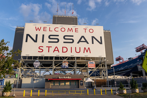 Nashville, Tennessee, USA- 09/16/2022: Nissan stadium. Tennessee Titans