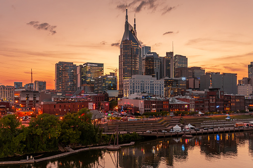 Nashville, Tennessee, USA- 09/16/2022: Nashville city panorama