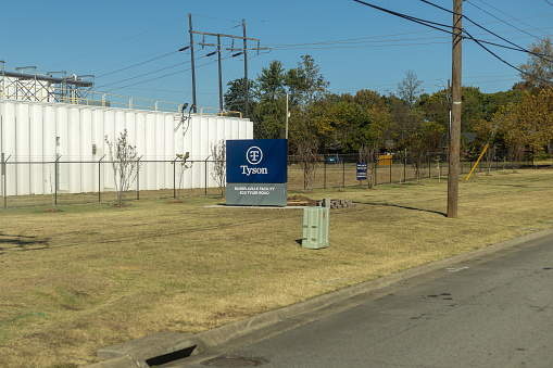 Charlotte, North Carolina, USA- 09/29/2022 :  Tyson food food company distribution center