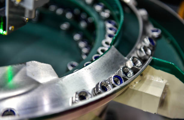 istock Automatic vision system for inspection nuts in product line industrial 1466581220