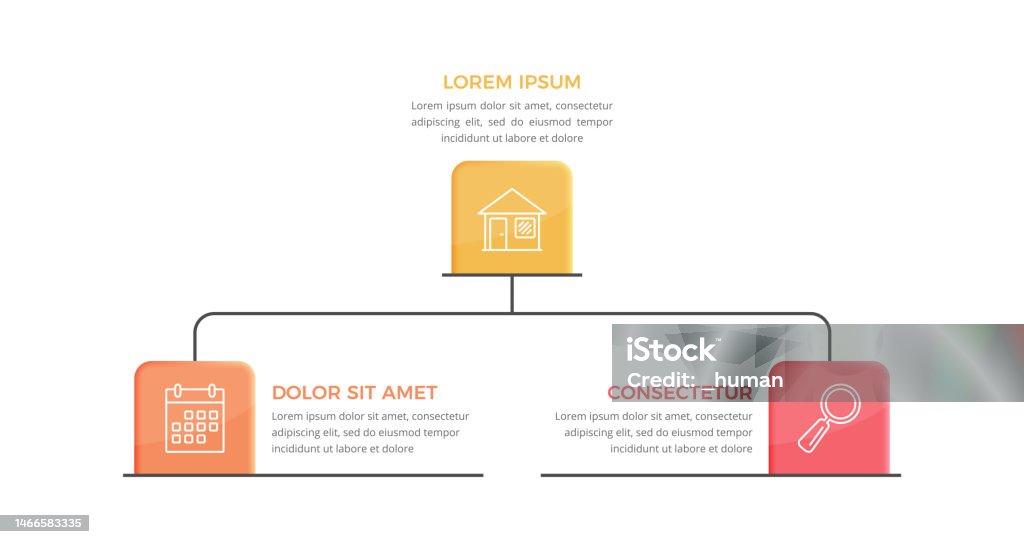 Flowchart 3 Column Flowchart With 3 Elements Stock Illustration - Download Image Now ...