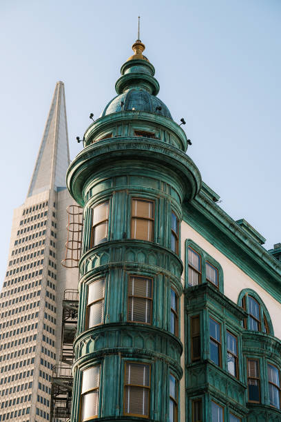 Columbus Tower Columbus Tower in San Francisco transamerica pyramid san francisco stock pictures, royalty-free photos & images