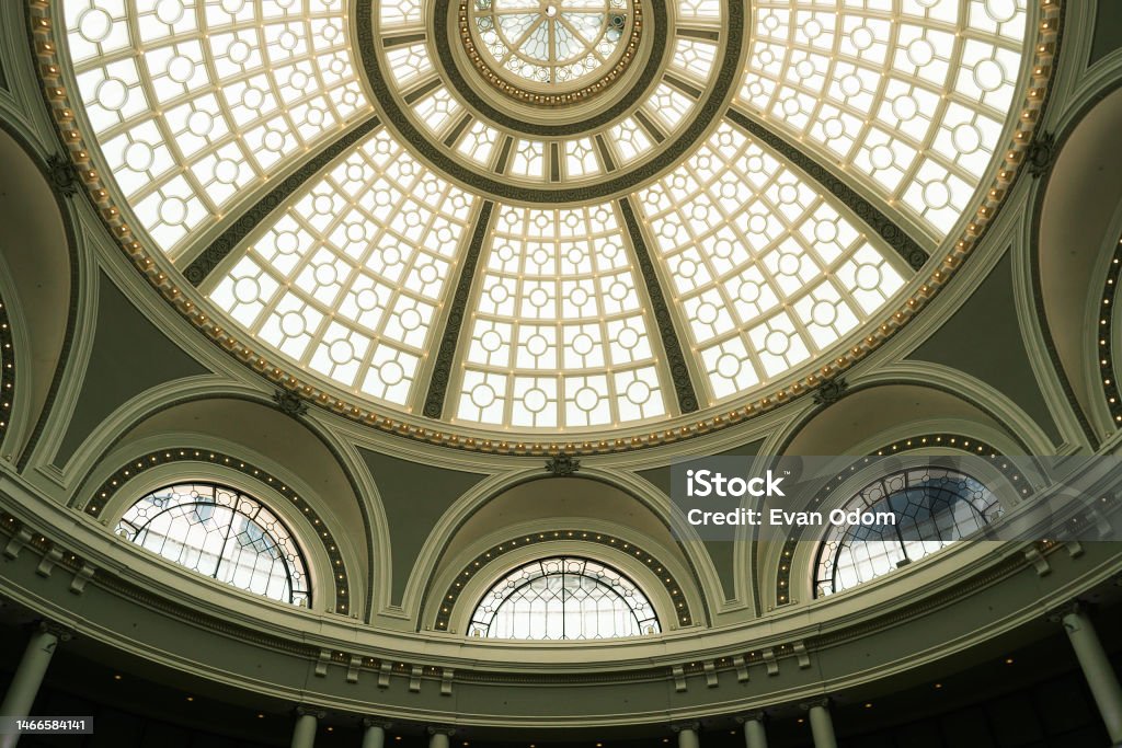 Louis Riel Dome Inside Interior Dome Stock Photo - Download Image Now - Abstract ...