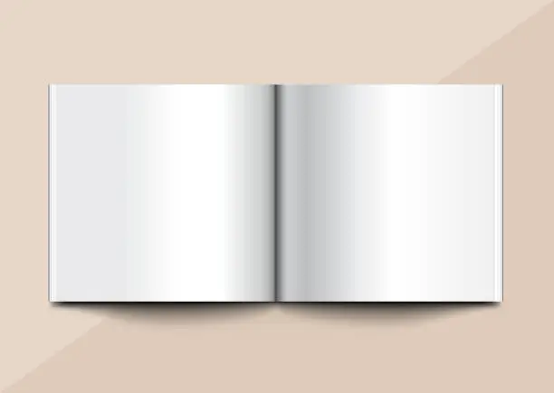 Vector illustration of open glossy book