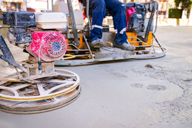 istock Two types of power trowel with engine, machine for finishing, leveling concrete surface 1466589313