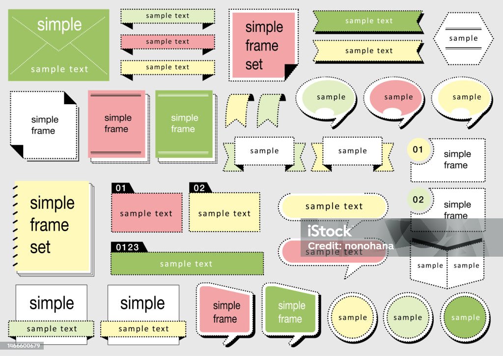 Simple Frame Partially Simple Frame Set Stock Illustration - Download Image Now - Abstract ...