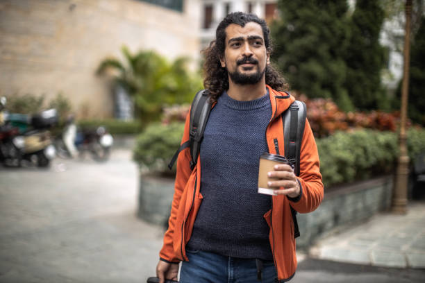 istock Tourist walking around with luggage 1466603150