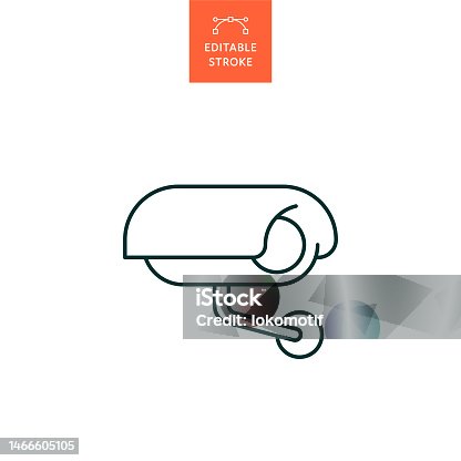 istock Surveillance Security Camera CCTV Line Icon with Editable Stroke. The Icon is suitable for web design, mobile apps, UI, UX, and GUI design. 1466605105
