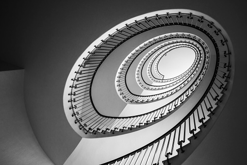 Sprial staircase in an old house