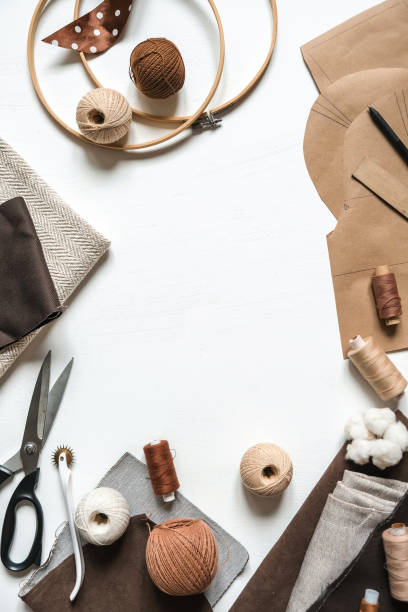 istock Sewing. Recycling hand made. sewing.home sewing,Hobby,meditation,zero waste,recycling.sewing background,ecology zero waste,upcycling sewing,diy,organic sewing,Craft knitting hobby,Recomforting hobby 1466605607