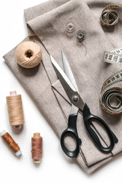 istock Sewing. Recycling hand made. sewing.home sewing,Hobby,meditation,zero waste,recycling.sewing background,ecology zero waste,upcycling sewing,diy,organic sewing,Craft knitting hobby,Recomforting hobby 1466606953