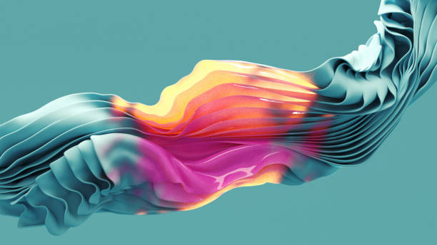 Merging structures Merging glowing and opaque structures, flowing and morphing, 3d render. colored liquid stock pictures, royalty-free photos & images