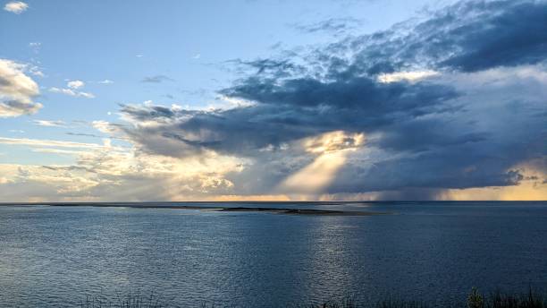 istock Scenic view of a calm sea under a cloudy 1466616962