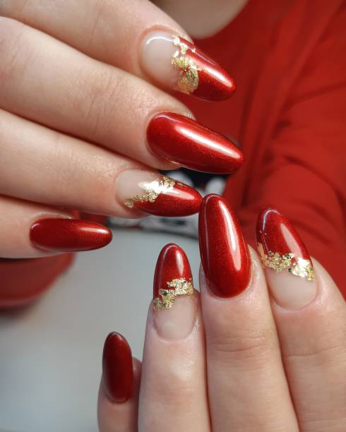 istock Closeup ahot of red nails. 1466617249