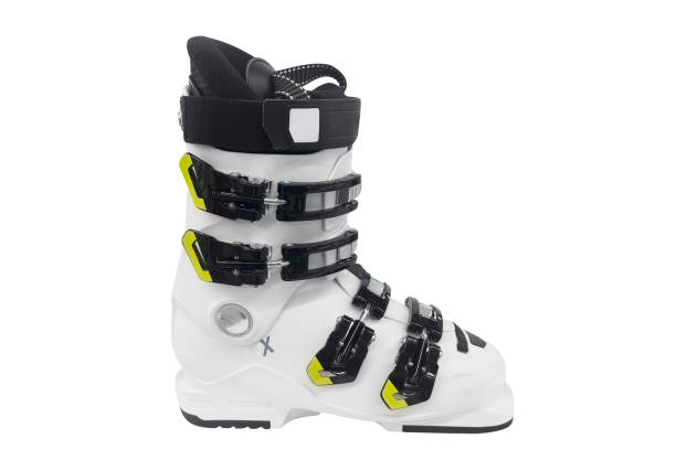istock Ski boots isolated on white background.  Modern sport equipment isolated. 1466620062