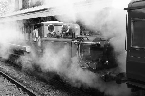 istock Steam covering a Victorian steam engine at a Victorian station. 1466620098