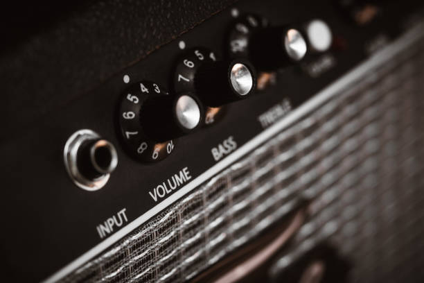 istock Closeup shot of an old amplifier 1466628264
