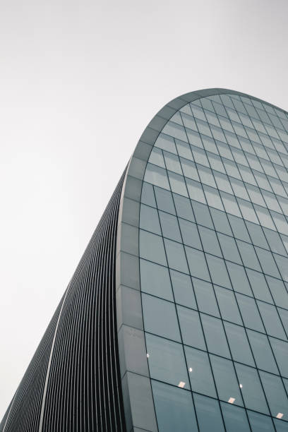 istock Modern building with an abstract facade in the city 1466631573