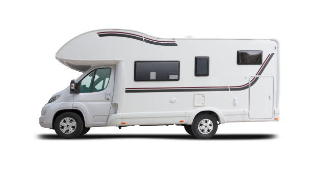 Motorhome isolated on white background