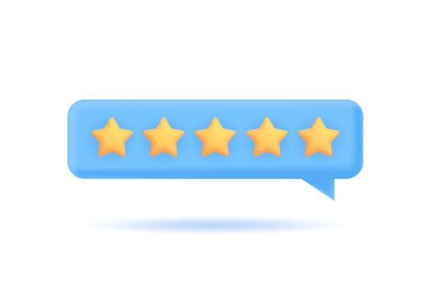 istock 3d review concept, realistic yellow stars on white background. Customer rating, feedback or achievement concept vector illustration 1466645666