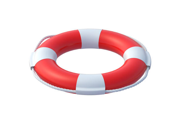 Lifebuoy isolated on white background. 3d render