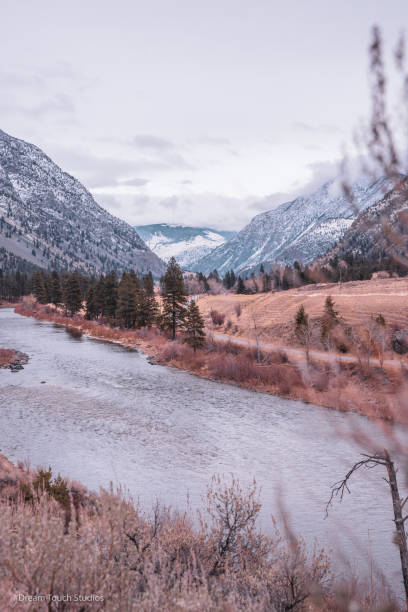 istock River flowing in a mountainous area in winter 1466647903