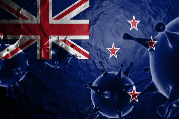 istock VIRUS WITH New Zealand FLAG, CORONAVIRUS   covid-19 3D RENDER. 1466650195