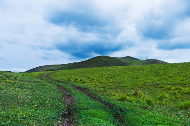 Dirt road on the hill.