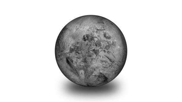 istock Fictional Haumea planet front view. Isolated on white background. 1466654494