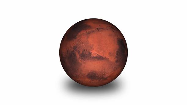 istock Planet mars isolated on white background. 3d realistic photo. 1466654531