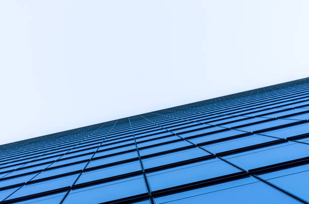 Low angle view of modern building against clear sky