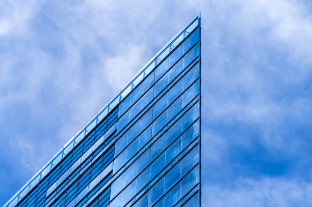 istock Low angle view of modern building against sky 1466668091