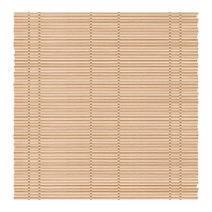 Bamboo mat background for making sushi. Top view. Realistic texture makisu or curtain. Vector illustration