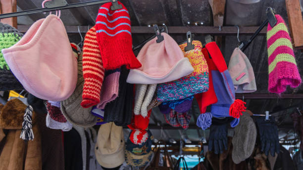 istock Hanging Winter Wool Hats 1466669008