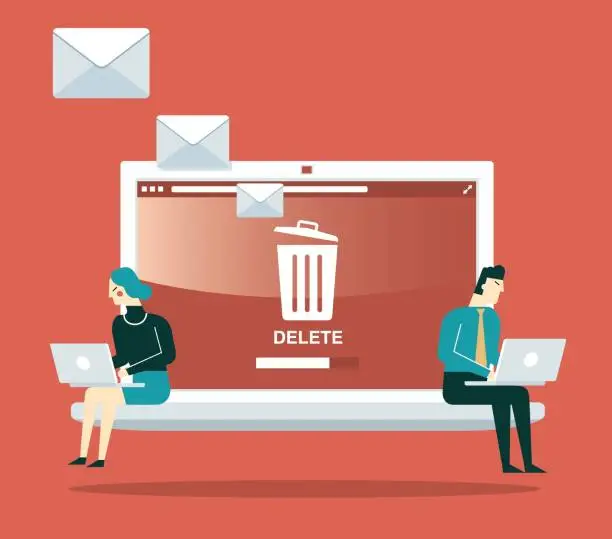 Vector illustration of Delete file