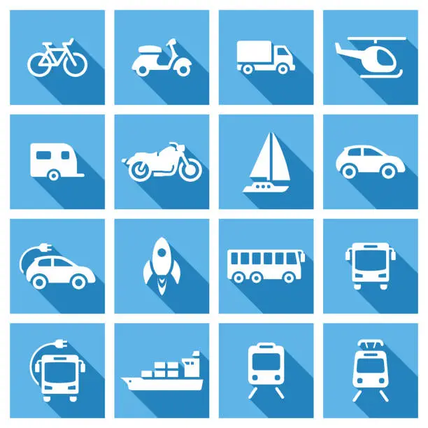 Vector illustration of Vehicle icons