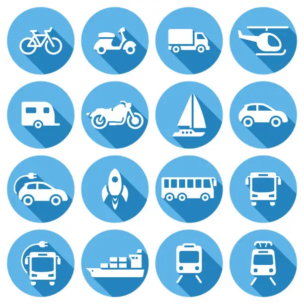 Vector illustration of Vehicle icons