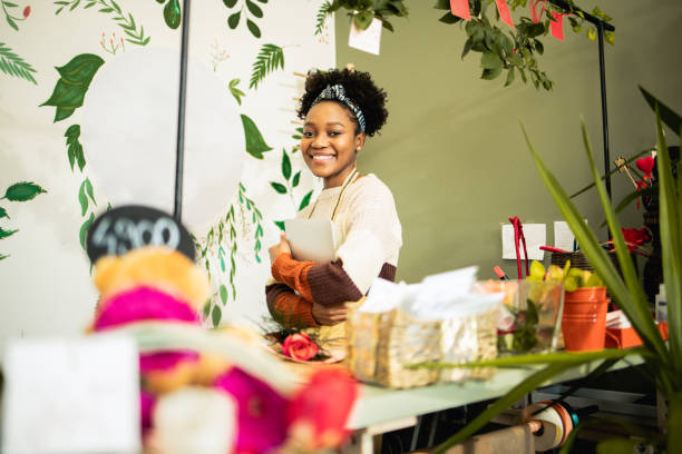 istock Young female florist 1466674320