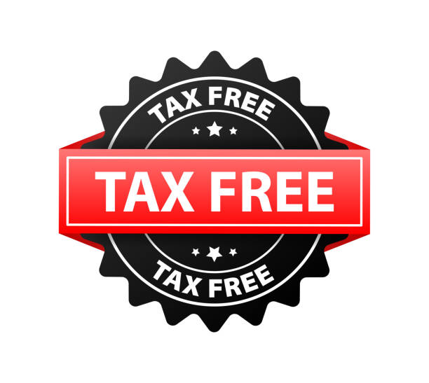 Tax free red label. Tax free icon. Vector illustration vector art illustration