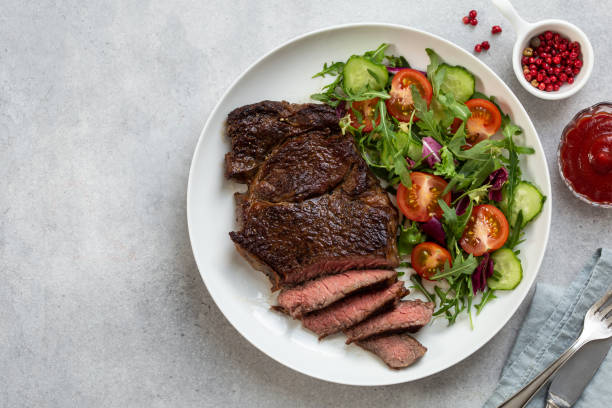 istock beef steak with fresh vegetable salad 1466685653